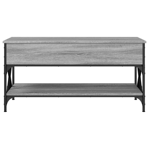 Mesa de Centro, Mesa baixa, 100x50x50cm deriv. madeirametal cinzento sonoma