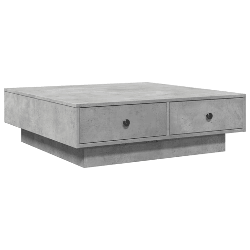 Mesa de Centro, Mesa baixa, 90x90x28 cm contraplacado cinzento cimento