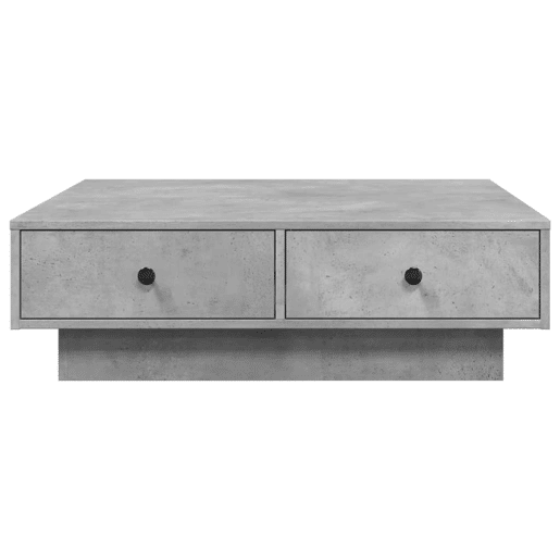 Mesa de Centro, Mesa baixa, 90x90x28 cm contraplacado cinzento cimento