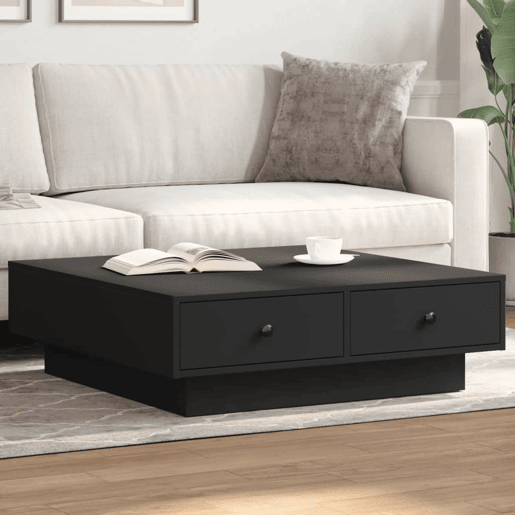 Mesa de Centro, Mesa baixa, 90x90x28 cm contraplacado preto