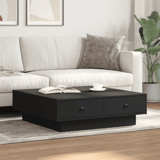 Mesa de Centro, Mesa baixa, 90x90x28 cm contraplacado preto