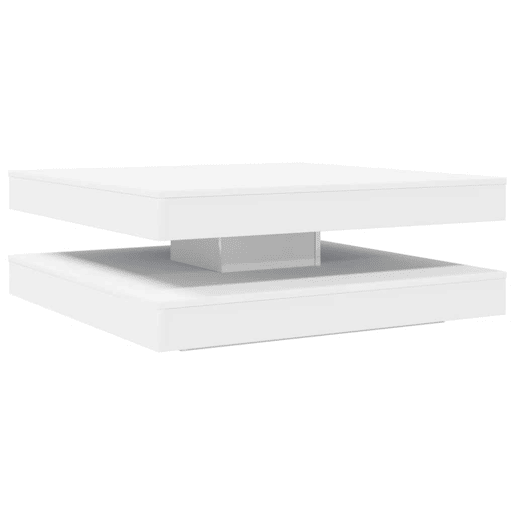 Mesa de Centro, Mesa baixa, rotativa a 360 graus 90x90x34,5 cm branco