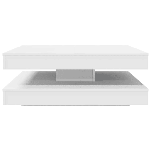 Mesa de Centro, Mesa baixa, rotativa a 360 graus 90x90x34,5 cm branco