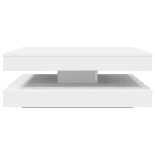 Mesa de Centro, Mesa baixa, rotativa a 360 graus 90x90x34,5 cm branco