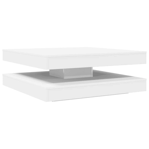 Mesa de Centro, Mesa baixa, rotativa a 360 graus 90x90x34,5 cm branco