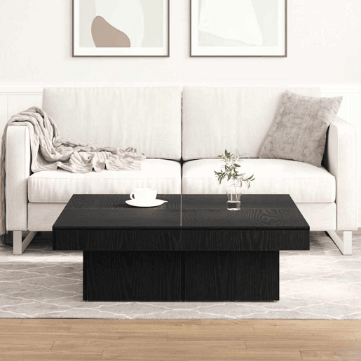 Mesa de Centro, Mesa baixa, Carvalho Preto 90 x 90 x 28 cm