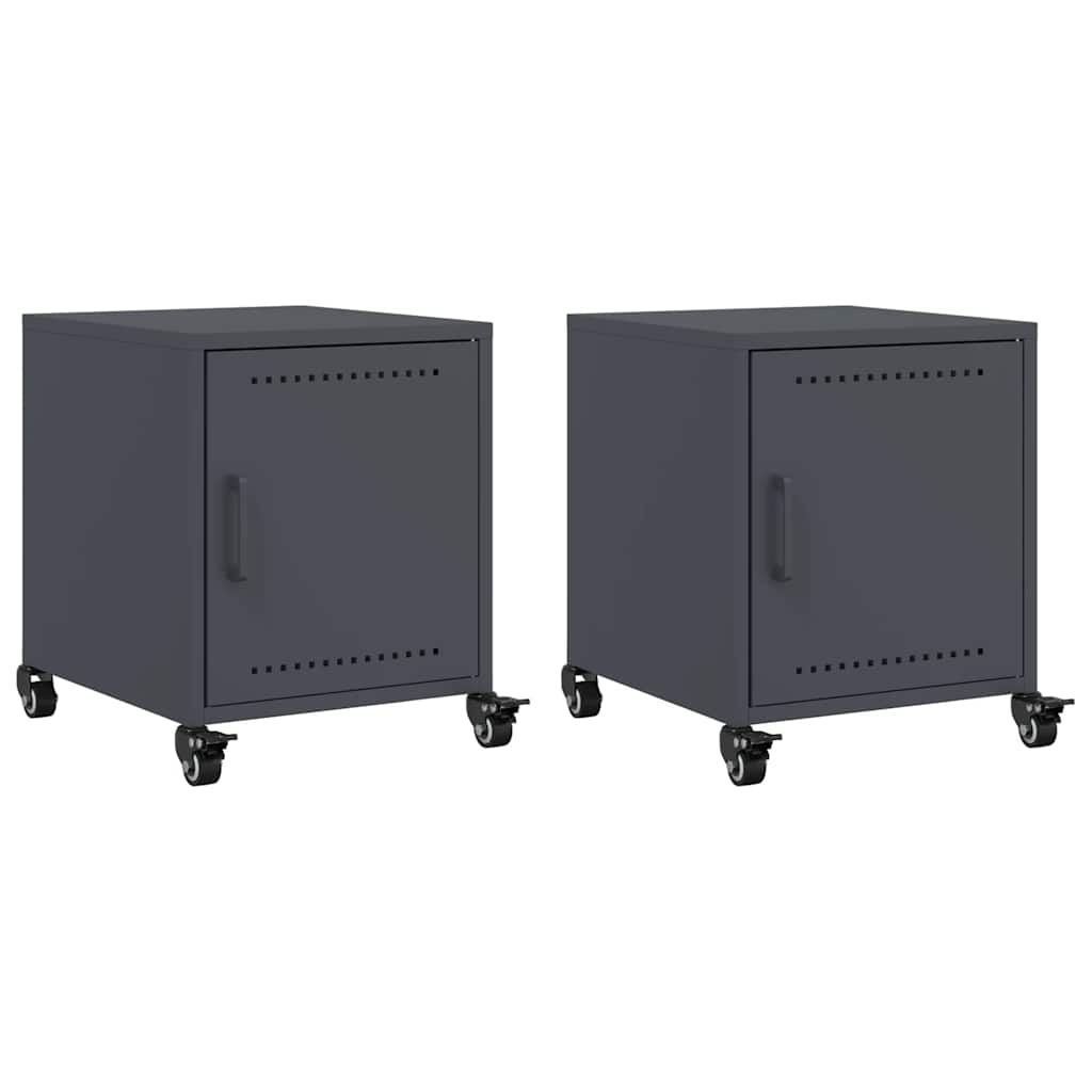 Soluna home - set de 2 mesitas de noche acero crestline 39