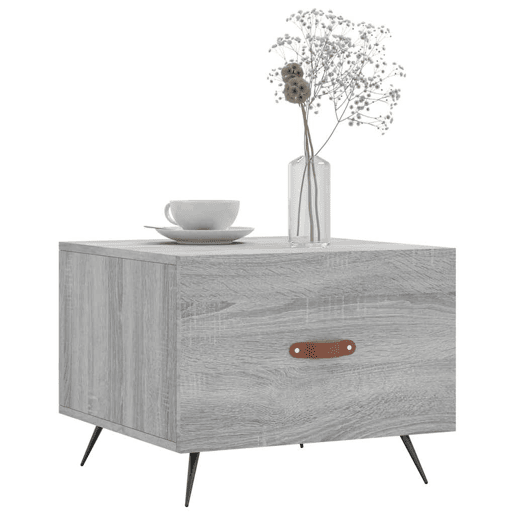 Mesa de Centro, Mesa baixa, 50x50x40 cm derivados madeira sonoma cinza