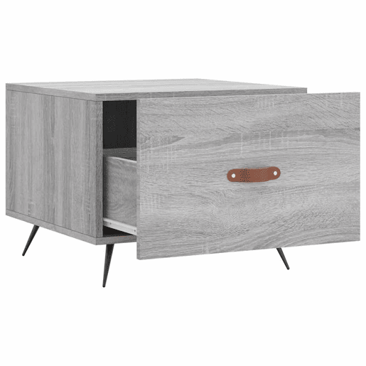 Mesa de Centro, Mesa baixa, 50x50x40 cm derivados madeira sonoma cinza