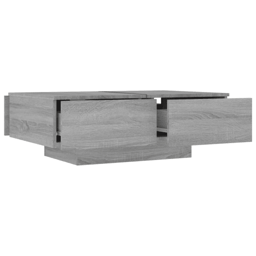 Mesa de Centro, Mesa baixa, 90x60x31 cm derivados de madeira cinzento sonoma