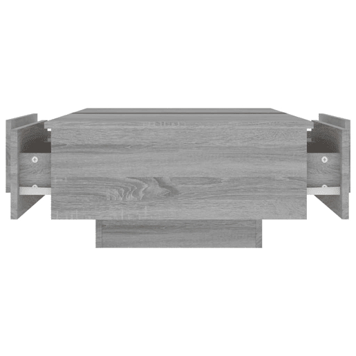 Mesa de Centro, Mesa baixa, 90x60x31 cm derivados de madeira cinzento sonoma