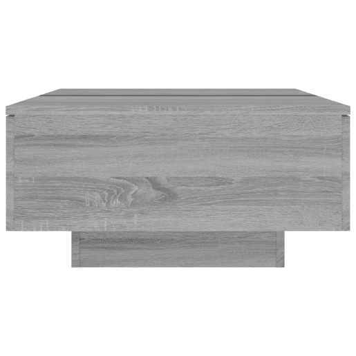 Mesa de Centro, Mesa baixa, 90x60x31 cm derivados de madeira cinzento sonoma