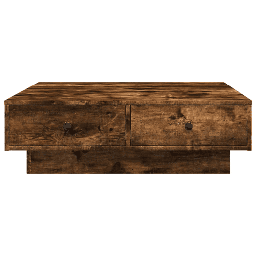 Mesa de Centro, Mesa baixa, 90x90x28 cm derivados de madeira carvalho fumado
