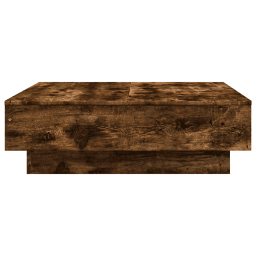 Mesa de Centro, Mesa baixa, 90x90x28 cm derivados de madeira carvalho fumado