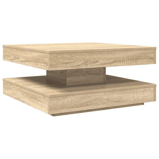 Mesa de Centro, Mesa baixa, rotativa a 360graus 70x70x34,5cm carvalho sonoma Mesa de Centro, Mesa baixa, rotativa a 360graus 70x70x34,5cm carvalho sonoma