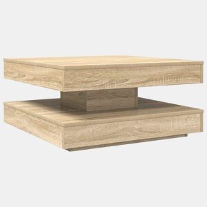 Mesa de Centro, Mesa baixa, rotativa a 360graus 70x70x34,5cm carvalho sonoma