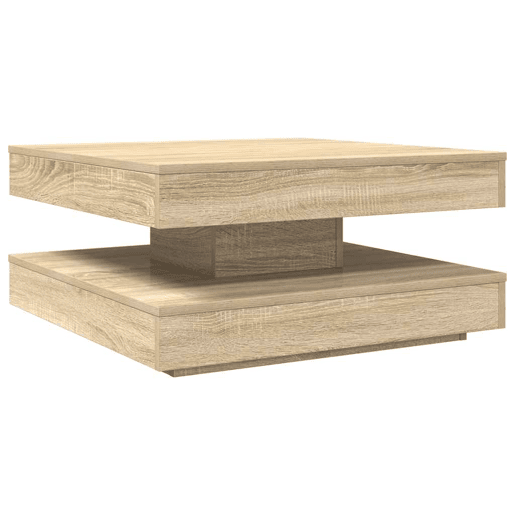 Mesa de Centro, Mesa baixa, rotativa a 360graus 70x70x34,5cm carvalho sonoma Mesa de Centro, Mesa baixa, rotativa a 360graus 70x70x34,5cm carvalho sonoma