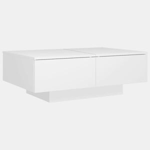 Mesa de Centro, Mesa baixa, 90x60x31 cm contraplacado branco