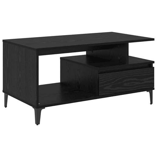Mesa de Centro, Mesa baixa, com gaveta Carvalho Preto 90 x 49 x 45 cm