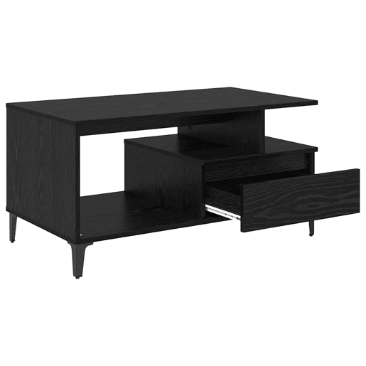 Mesa de Centro, Mesa baixa, com gaveta Carvalho Preto 90 x 49 x 45 cm