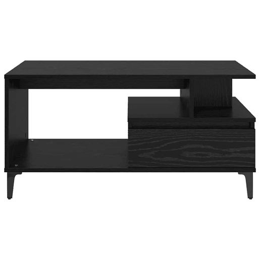 Mesa de Centro, Mesa baixa, com gaveta Carvalho Preto 90 x 49 x 45 cm