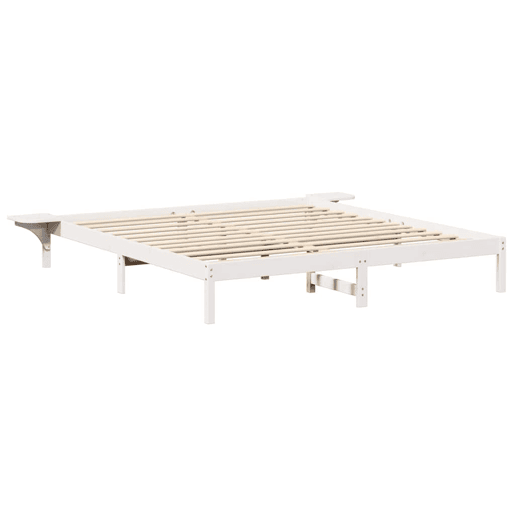 Estrutura De Cama De Casal Simple King Size - Branco 200 x 200 cm
