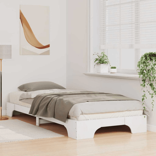 Estrutura de cama de solteiro para adultos - Branco 100 x 210 cm