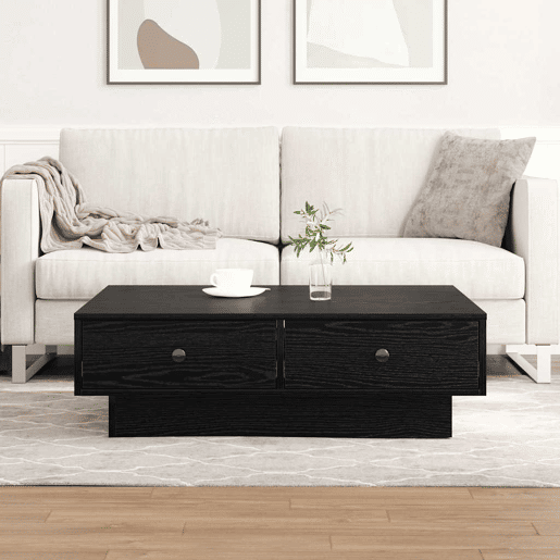 Mesa de Centro, Mesa baixa, Carvalho Preto 90 x 90 x 28 cm