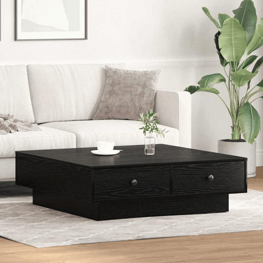 Mesa de Centro, Mesa baixa, Carvalho Preto 90 x 90 x 28 cm