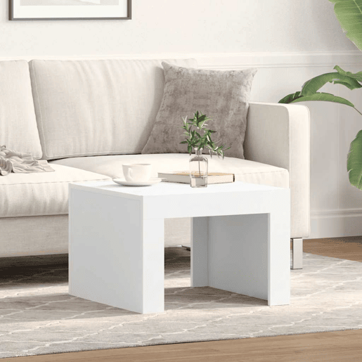 Mesa de Centro, Mesa baixa, 50x50x35 cm derivados madeira branco