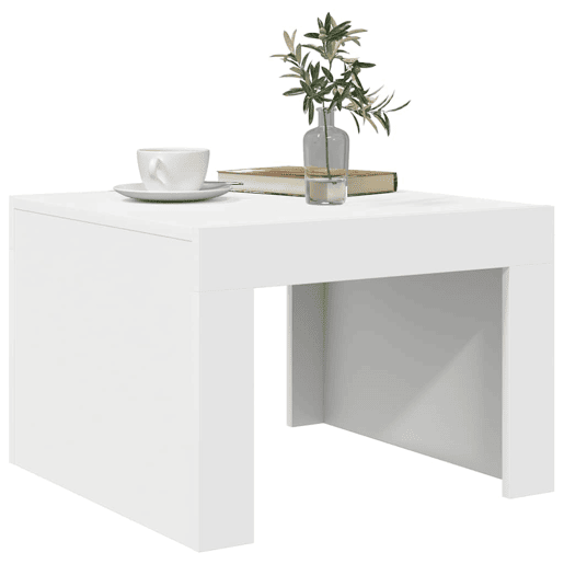 Mesa de Centro, Mesa baixa, 50x50x35 cm derivados madeira branco