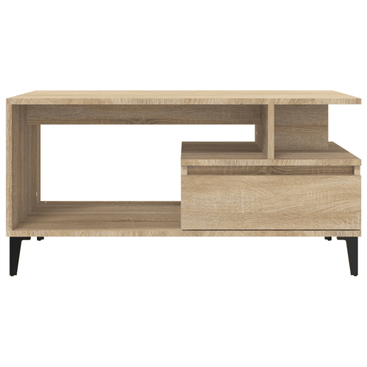 Mesa de Centro, Mesa baixa, 90x49x45 cm derivados de madeira carvalho sonoma
