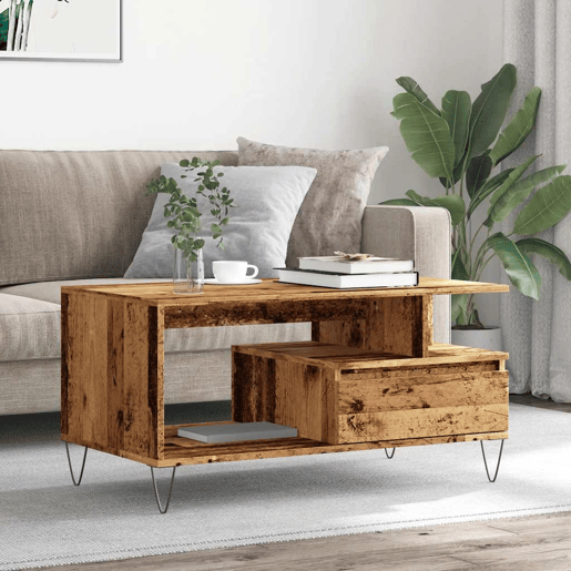 Mesa de Centro, Mesa baixa, 90x49x45 cm derivados de madeira madeira velha