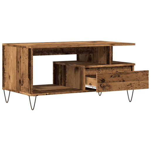 Mesa de Centro, Mesa baixa, 90x49x45 cm derivados de madeira madeira velha