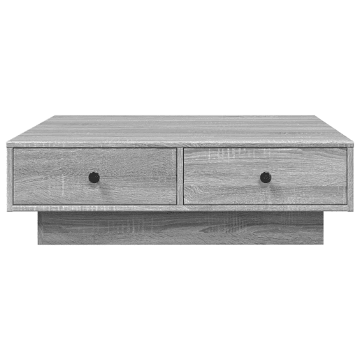 Mesa de Centro, Mesa baixa, 90x90x28 cm derivados madeira cinzento sonoma