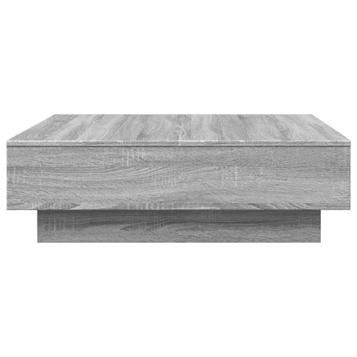 Mesa de Centro, Mesa baixa, 90x90x28 cm derivados madeira cinzento sonoma