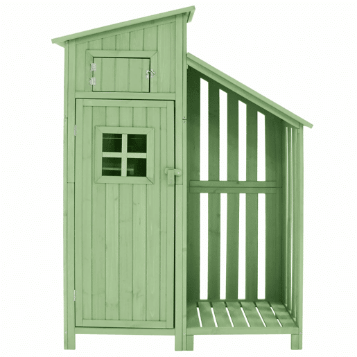 Casinha de jardim 124x46x174 cm - Adequada para jardins pequenos - Verde
