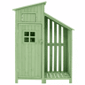 Casinha de jardim 124x46x174 cm - Adequada para jardins pequenos - Verde
