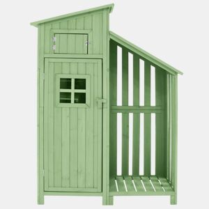 Casinha de jardim 124x46x174 cm - Adequada para jardins pequenos - Verde