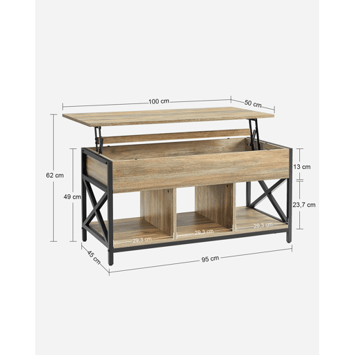 MESA DE CAFÉ 45x95 cm, carvalho de Sonoma