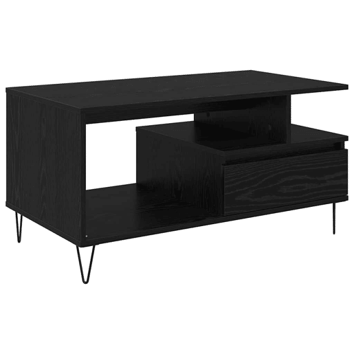 Mesa de Centro, Mesa baixa, com gaveta Carvalho Preto 90 x 49 x 45 cm
