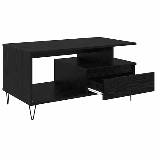 Mesa de Centro, Mesa baixa, com gaveta Carvalho Preto 90 x 49 x 45 cm