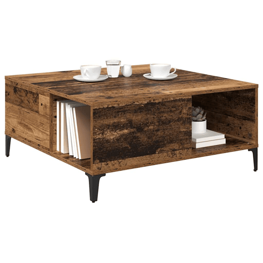 Mesa de Centro, Mesa baixa, Madeira Antiga 80 x 80 x 36,5 cm
