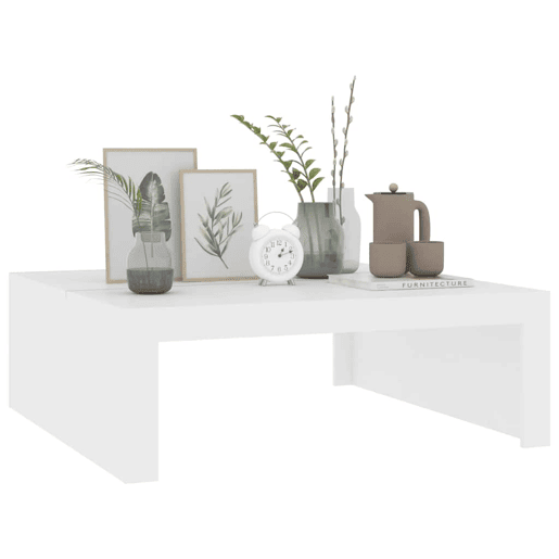 Mesa de Centro, Mesa baixa, 100x100x35 cm derivados de madeira branco