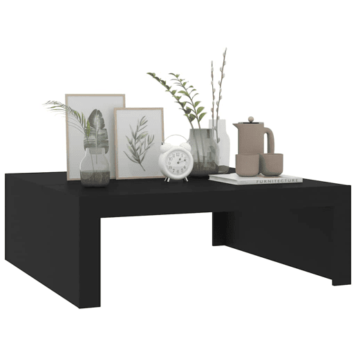 Mesa de Centro, Mesa baixa, 100x100x35 cm derivados de madeira preto