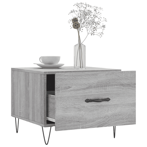 Mesa de Centro, Mesa baixa, 50x50x40 cm derivados madeira sonoma cinza
