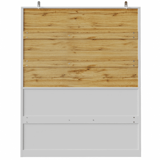 Armário alto 140x38,5x175 cm - Vitrine, armário de cozinha e sala de jantar com gavetas, estilo moderno minimalista - Branco
