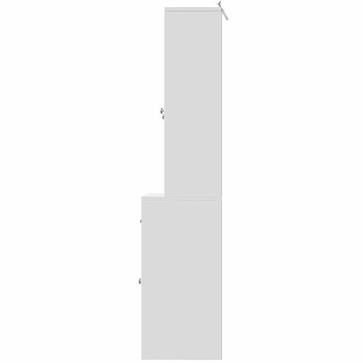 Armário alto 140x38,5x175 cm - Vitrine, armário de cozinha e sala de jantar com gavetas, estilo moderno minimalista - Branco