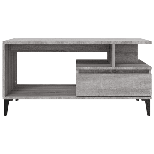 Mesa de Centro, Mesa baixa, 90x49x45 cm derivados de madeira cinzento sonoma