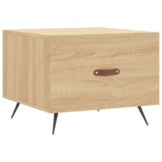 Mesa de Centro, Mesa baixa, 50x50x40 cm derivados de madeira carvalho sonoma